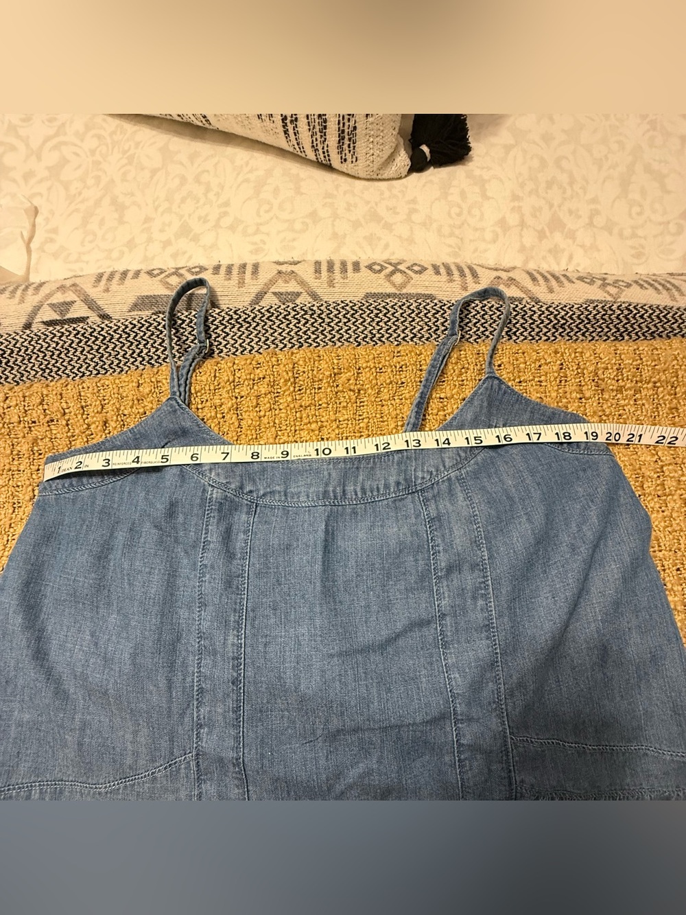 Abercrombie & Fitch Denim Scoop-Neck Slip Dress - Blue - Picture 9 of 12